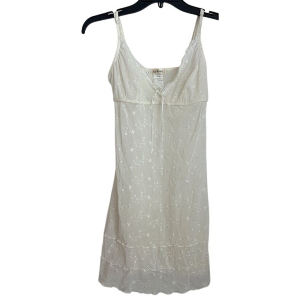 NWOT Vintage Womens Arianne White Lace & Embroidery Slip Size XL